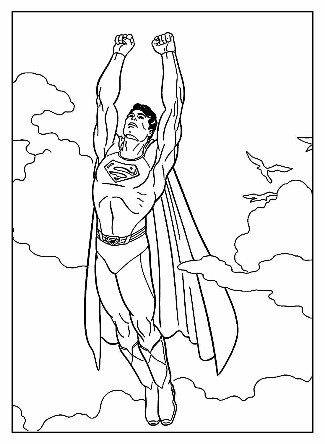 Desenho de Superman (Super-Homem) para imprimir