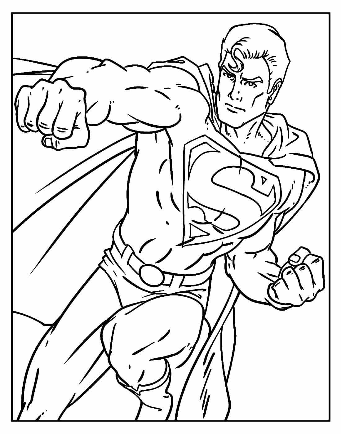 Desenho de Superman (Super-Homem) para imprimir