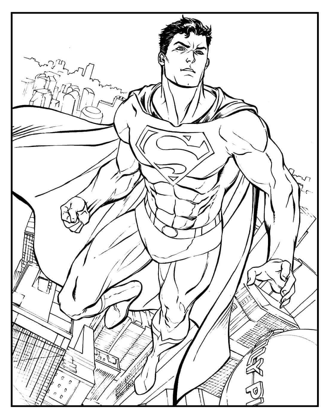 Desenho de Superman (Super-Homem) para imprimir
