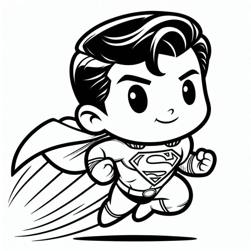Desenho de Superman (Super-Homem) para imprimir
