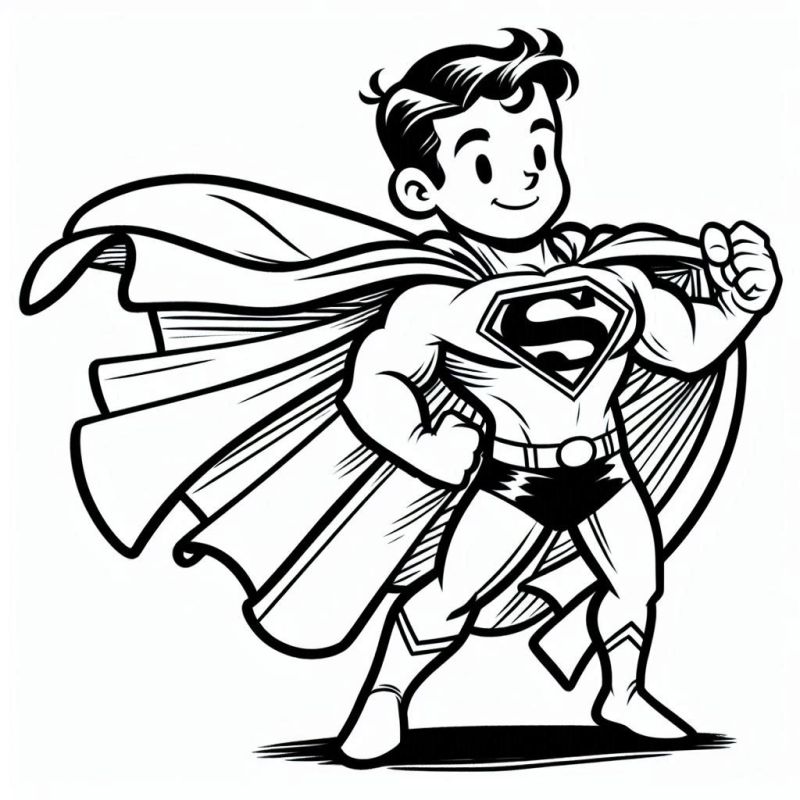 Desenho de Superman (Super-Homem) para imprimir