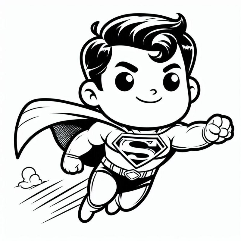 Desenho de Superman (Super-Homem) para imprimir