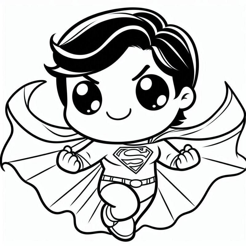 Desenho de Superman (Super-Homem) para imprimir