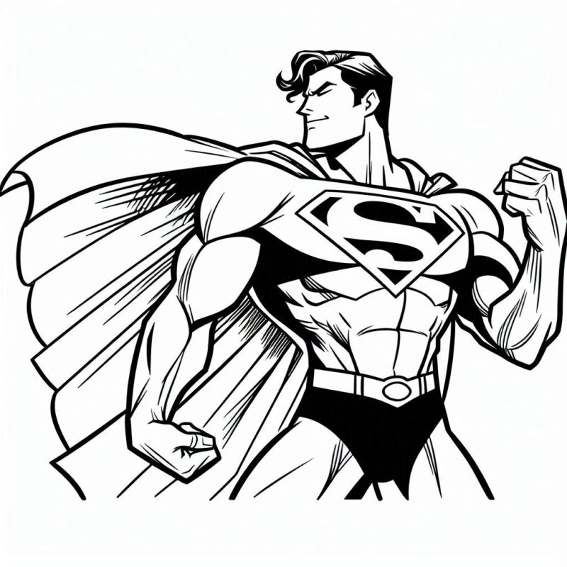 Desenho de Superman (Super-Homem) para imprimir