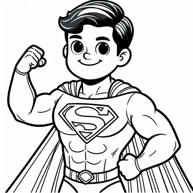 Desenho de Superman (Super-Homem) para imprimir
