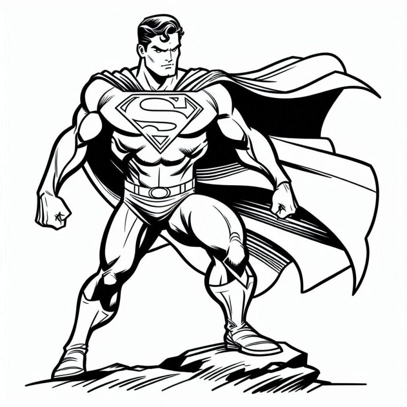 Desenho de Superman (Super-Homem) para imprimir