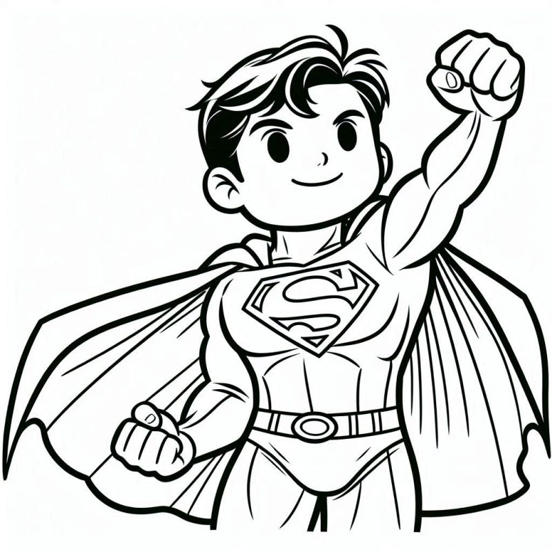 Desenho de Superman (Super-Homem) para imprimir