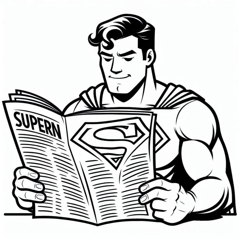 Desenho de Superman (Super-Homem) para imprimir
