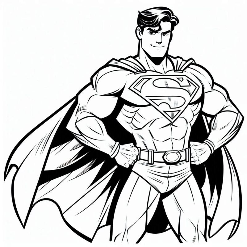 Desenho de Superman (Super-Homem) para imprimir