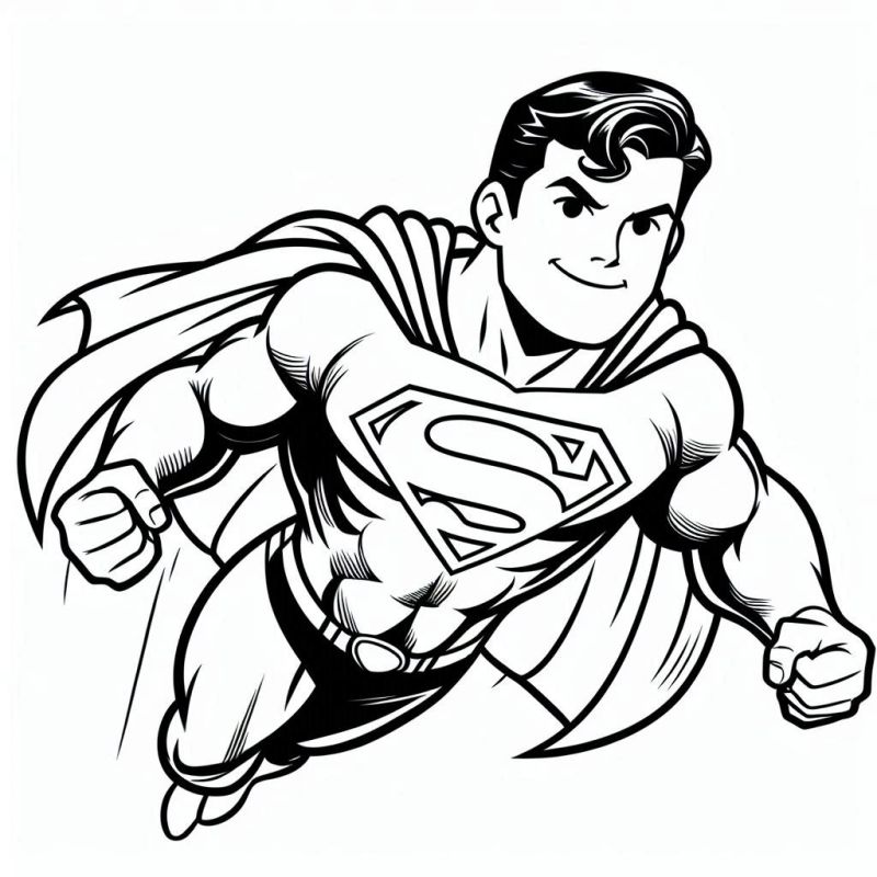 Desenho de Superman (Super-Homem) para imprimir