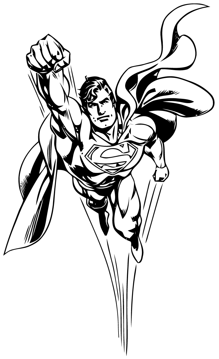 Desenho de Superman (Super-Homem) para imprimir