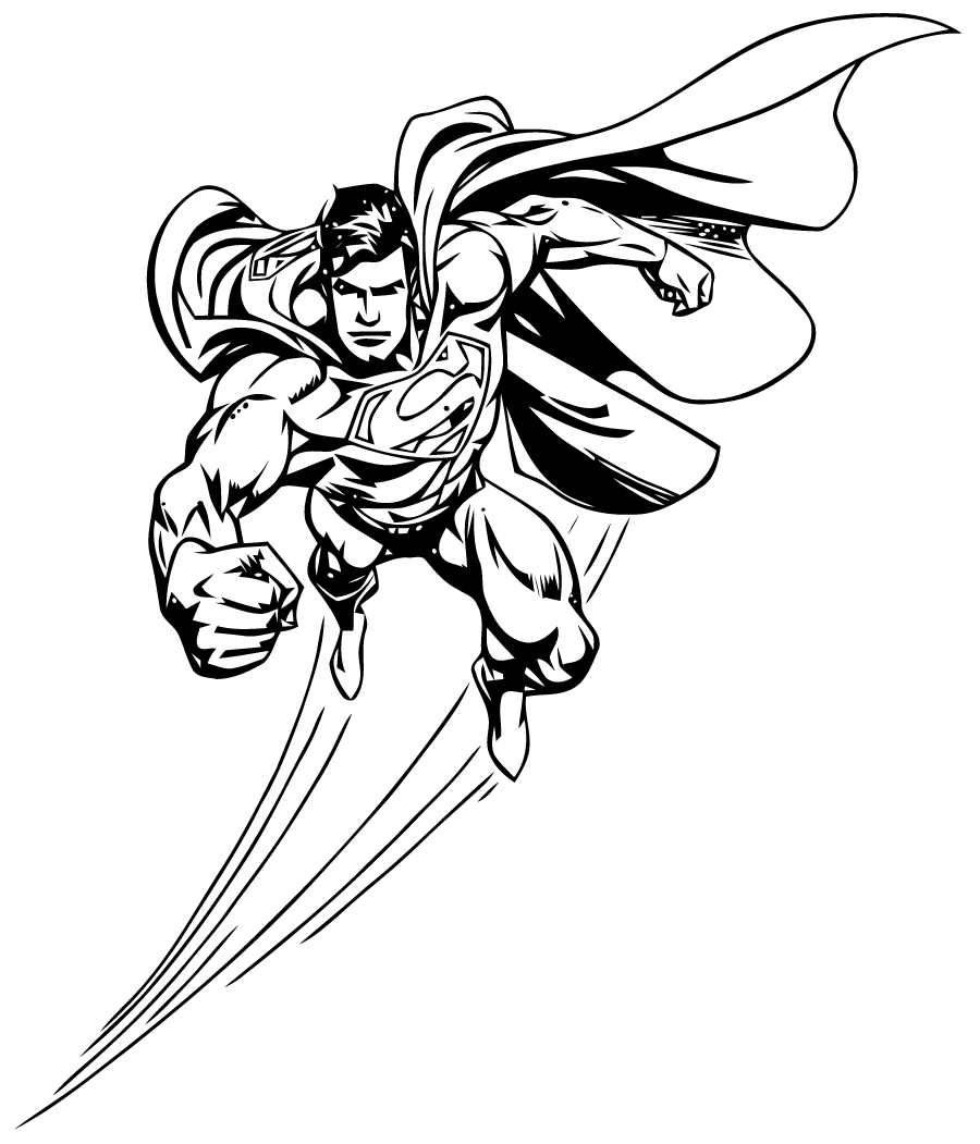 Desenho de Superman (Super-Homem) para imprimir