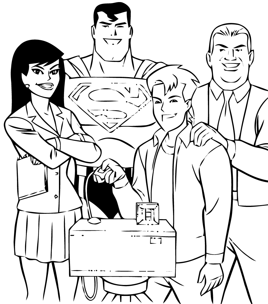 Desenho de Superman (Super-Homem) para imprimir