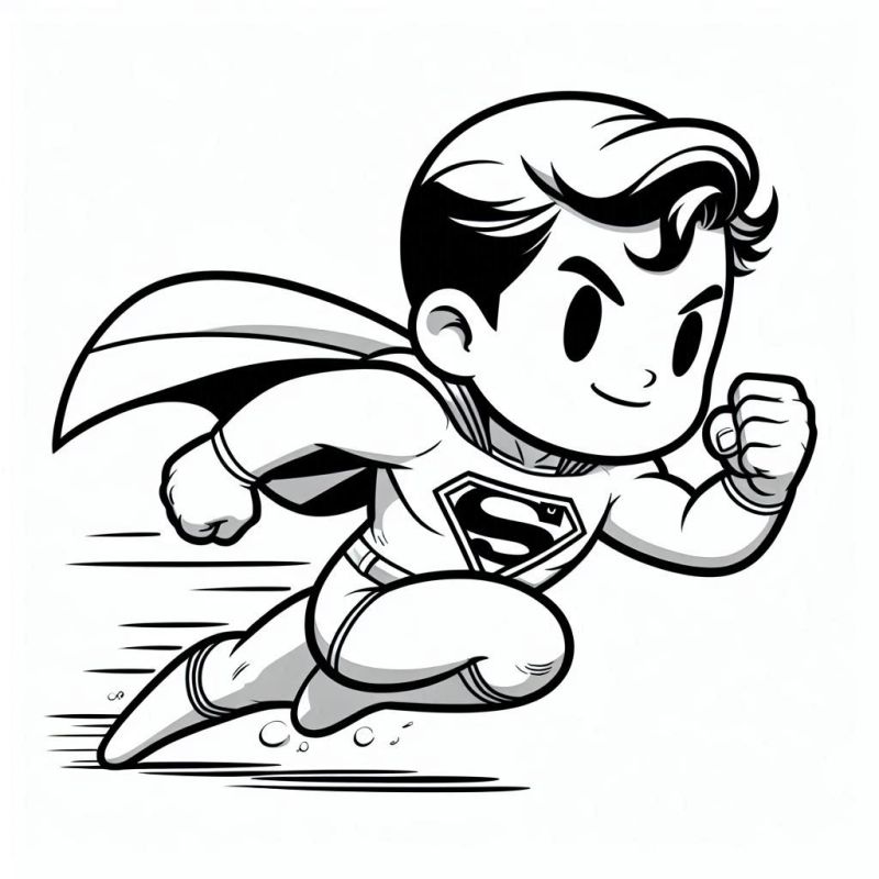 Desenho de Superman (Super-Homem) para imprimir