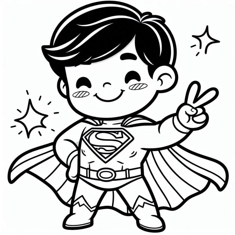 Desenho de Superman (Super-Homem) para imprimir