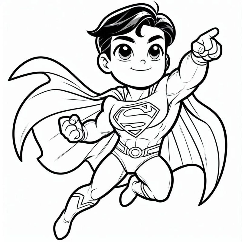 Desenho de Superman (Super-Homem) para imprimir