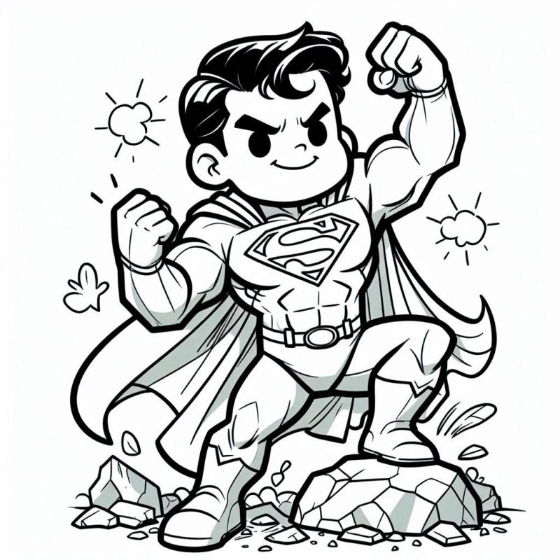 Desenho de Superman (Super-Homem) para imprimir