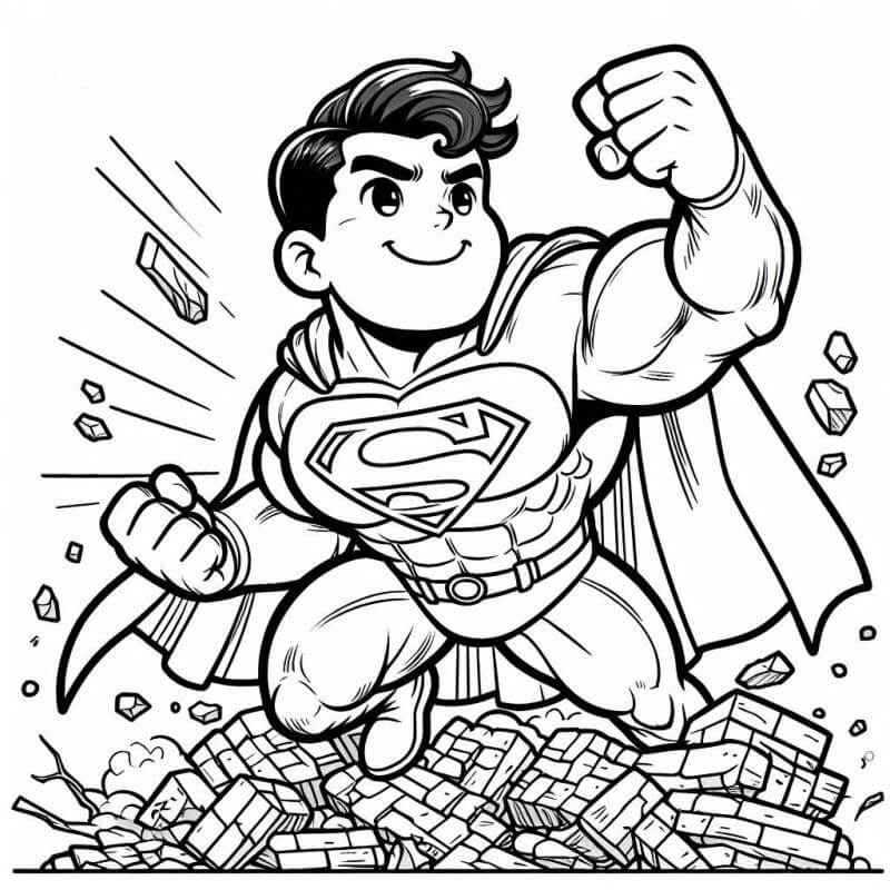 Desenho de Superman (Super-Homem) para imprimir