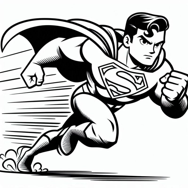Desenho de Superman (Super-Homem) para imprimir