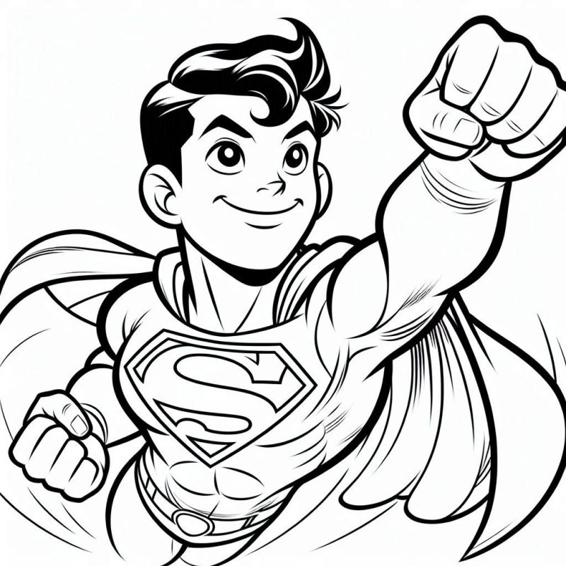 Desenho de Superman (Super-Homem) para imprimir