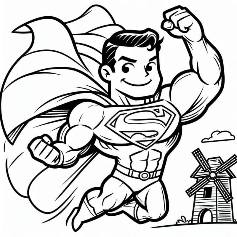 Desenho de Superman (Super-Homem) para imprimir
