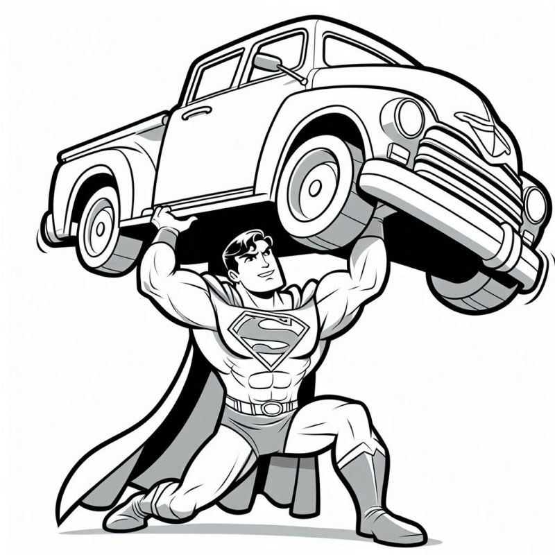 Desenho de Superman (Super-Homem) para imprimir