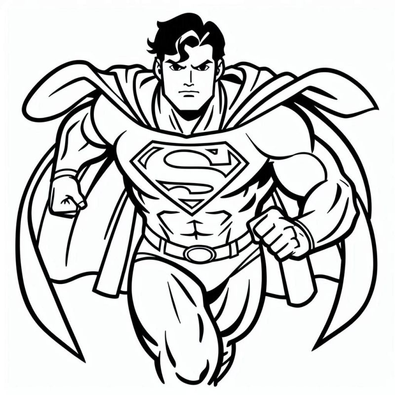 Desenho de Superman (Super-Homem) para imprimir