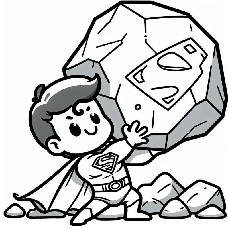 Desenho de Superman (Super-Homem) para imprimir