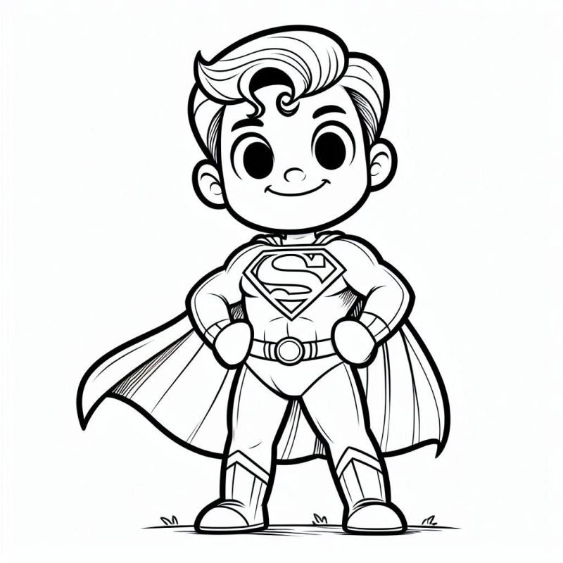 Desenho de Superman (Super-Homem) para imprimir