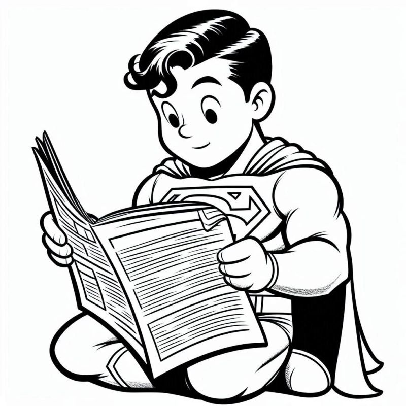 Desenho de Superman (Super-Homem) para imprimir