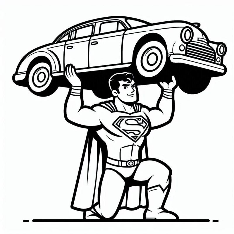 Desenho de Superman (Super-Homem) para imprimir