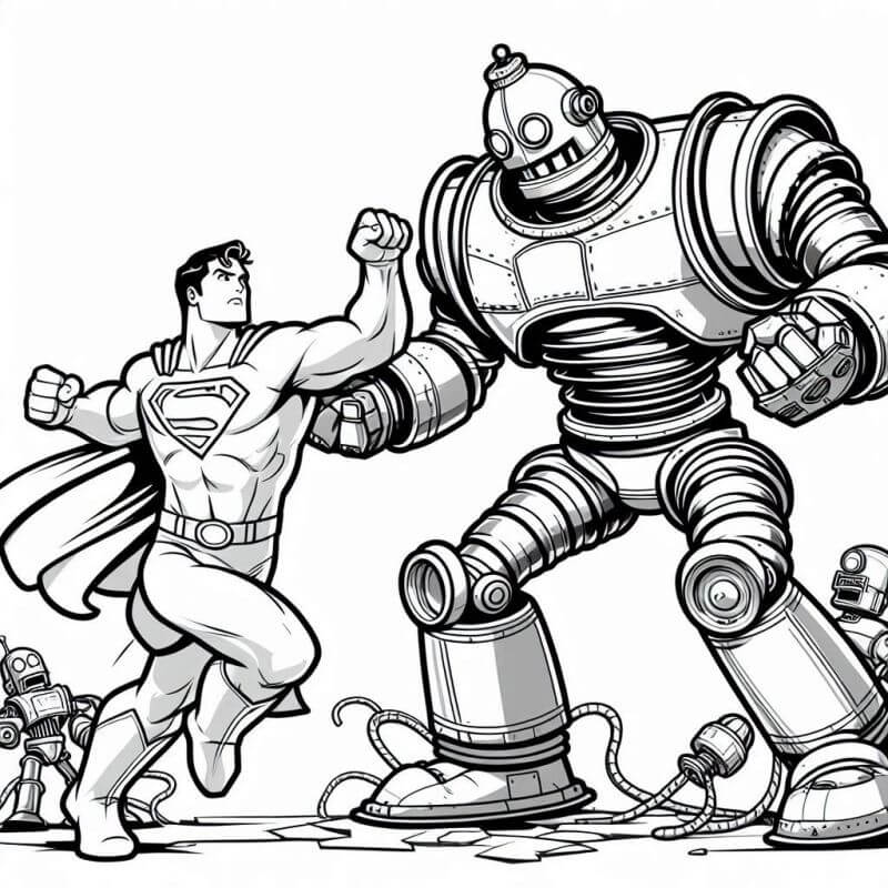 Desenho de Superman (Super-Homem) para imprimir