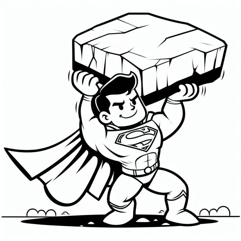 Desenho de Superman (Super-Homem) para imprimir