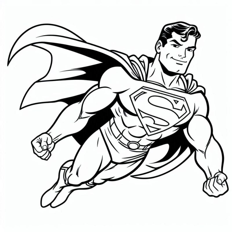 Desenho de Superman (Super-Homem) para imprimir