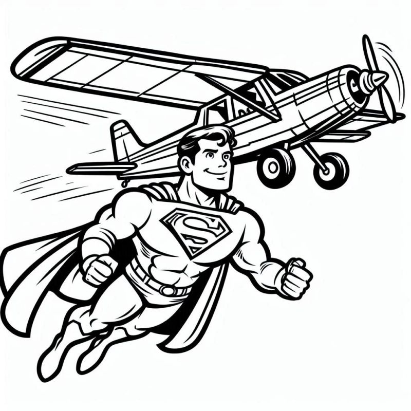 Desenho de Superman (Super-Homem) para imprimir
