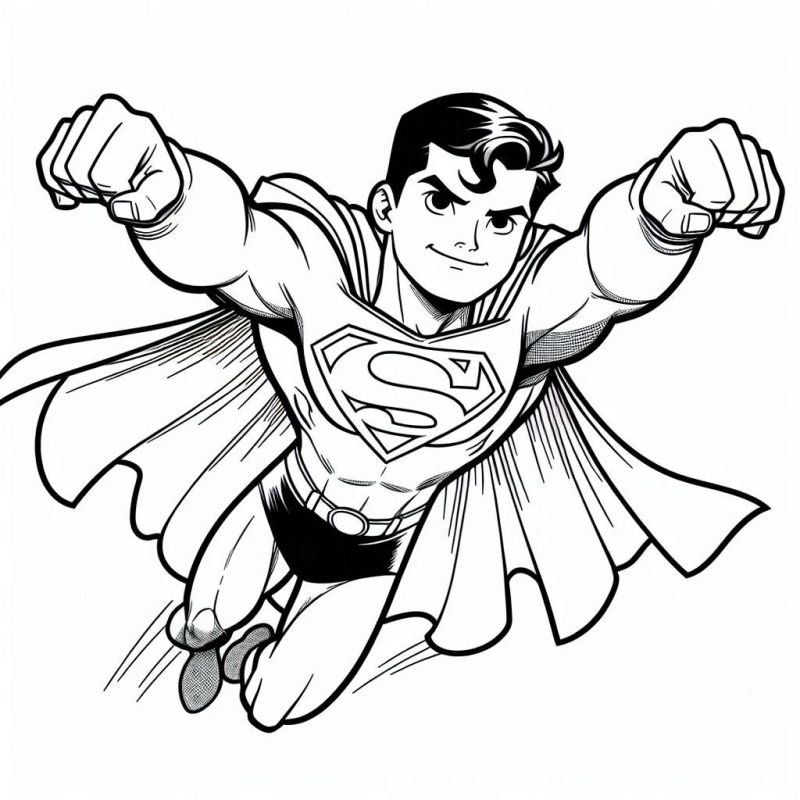Desenho de Superman (Super-Homem) para imprimir