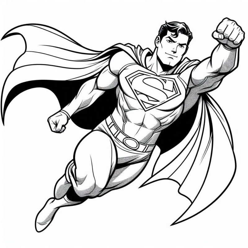 Desenho de Superman (Super-Homem) para imprimir