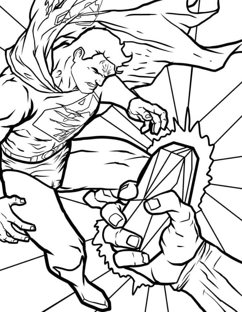 Desenho de Superman (Super-Homem) para imprimir