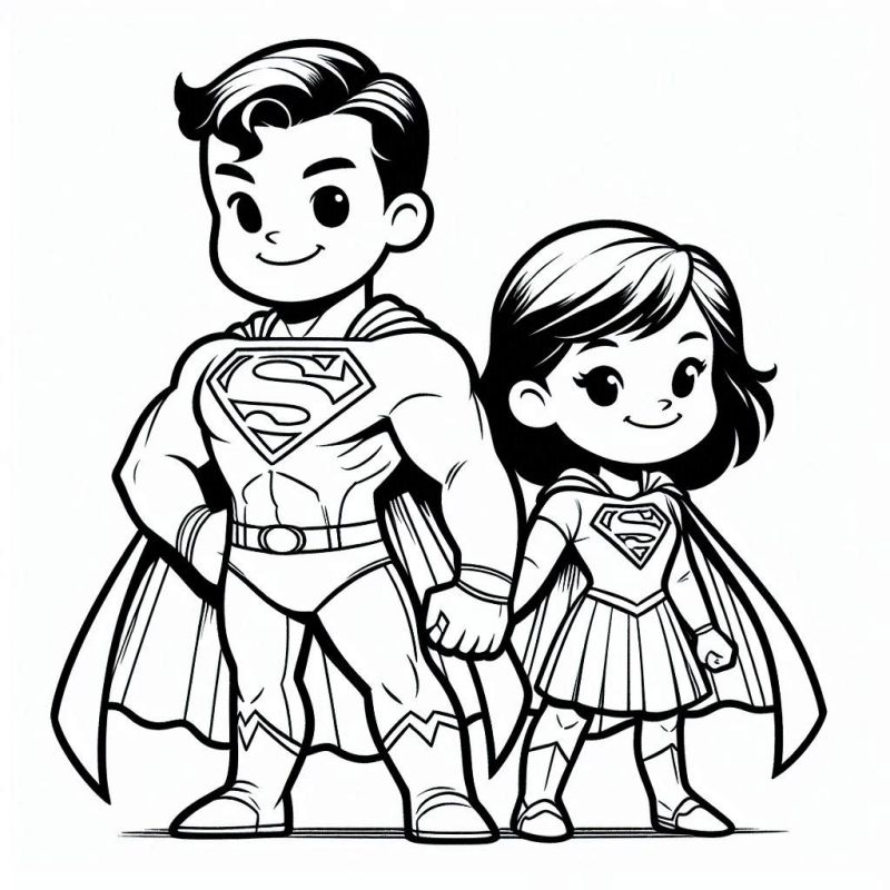 Desenho de Superman (Super-Homem) para imprimir