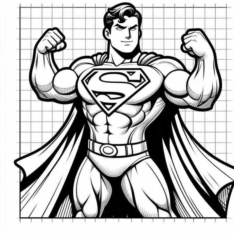 Desenho de Superman (Super-Homem) para imprimir