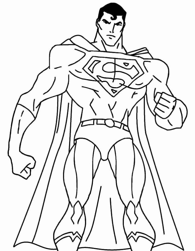 Desenho de Superman (Super-Homem) para imprimir
