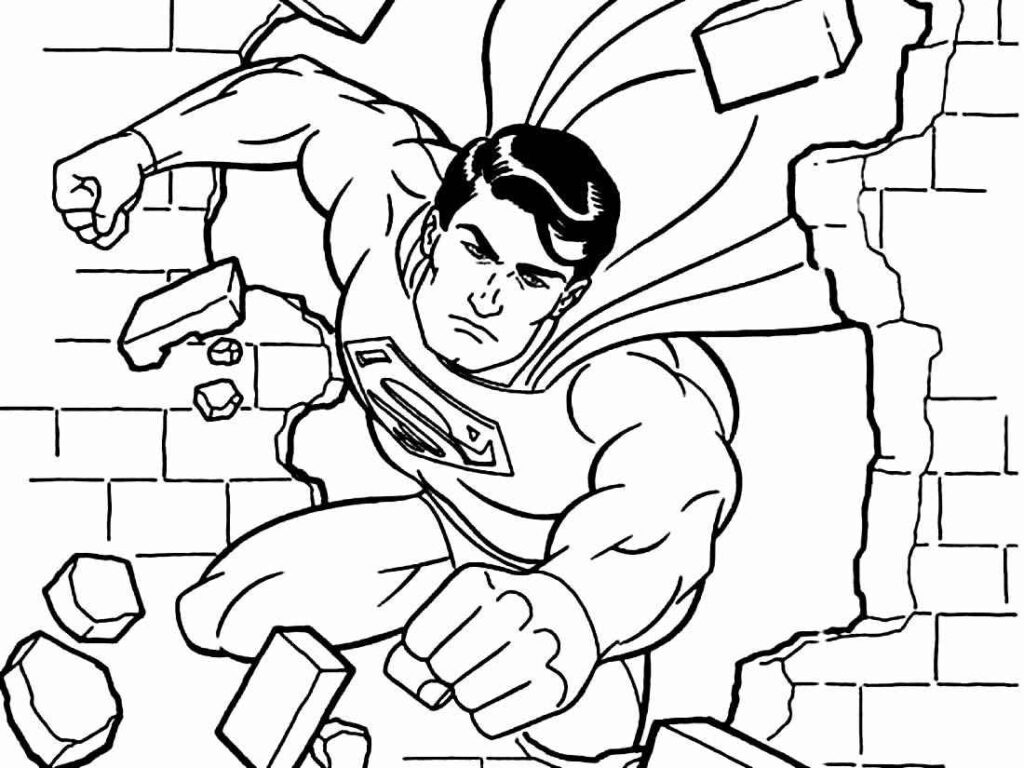 Desenho de Superman (Super-Homem) para imprimir