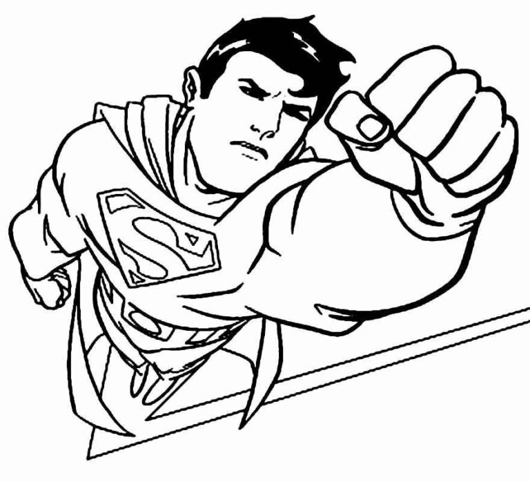 Desenho de Superman (Super-Homem) para imprimir