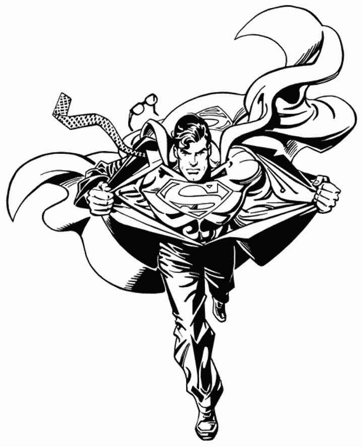 Desenho de Superman (Super-Homem) para imprimir