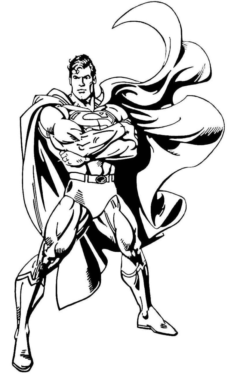 Desenho de Superman (Super-Homem) para imprimir