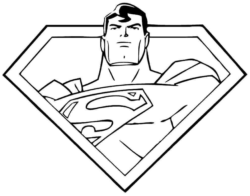 Desenho de Superman (Super-Homem) para imprimir