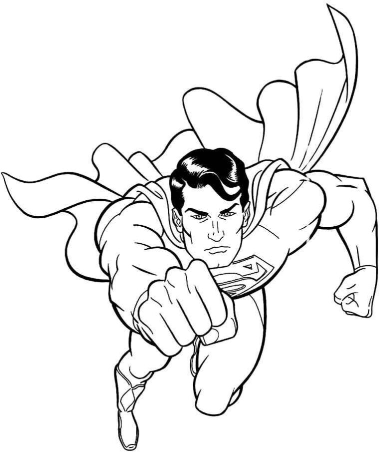 Desenho de Superman (Super-Homem) para imprimir