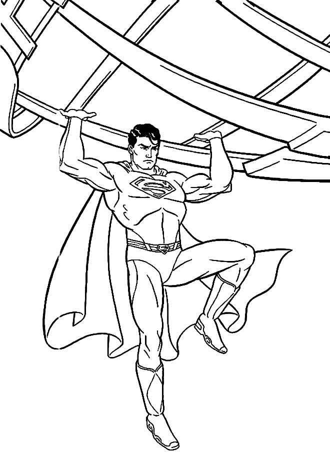 Desenho de Superman (Super-Homem) para imprimir