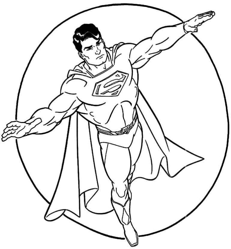 Desenho de Superman (Super-Homem) para imprimir