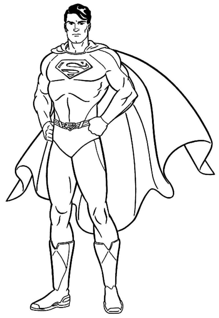 Desenho de Superman (Super-Homem) para imprimir